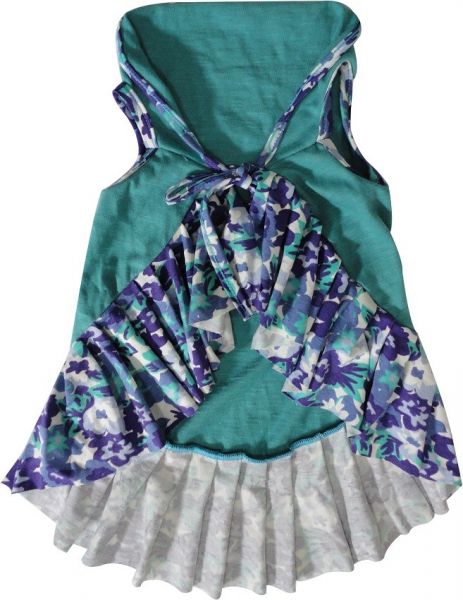 Vestido em Malha c/ Babado Estampado (Tam: 0-1-2)